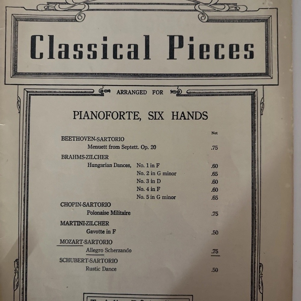 Antique Piano Sheet Music Lot – Copland, Czerny, Ginastera – 1920s–40s